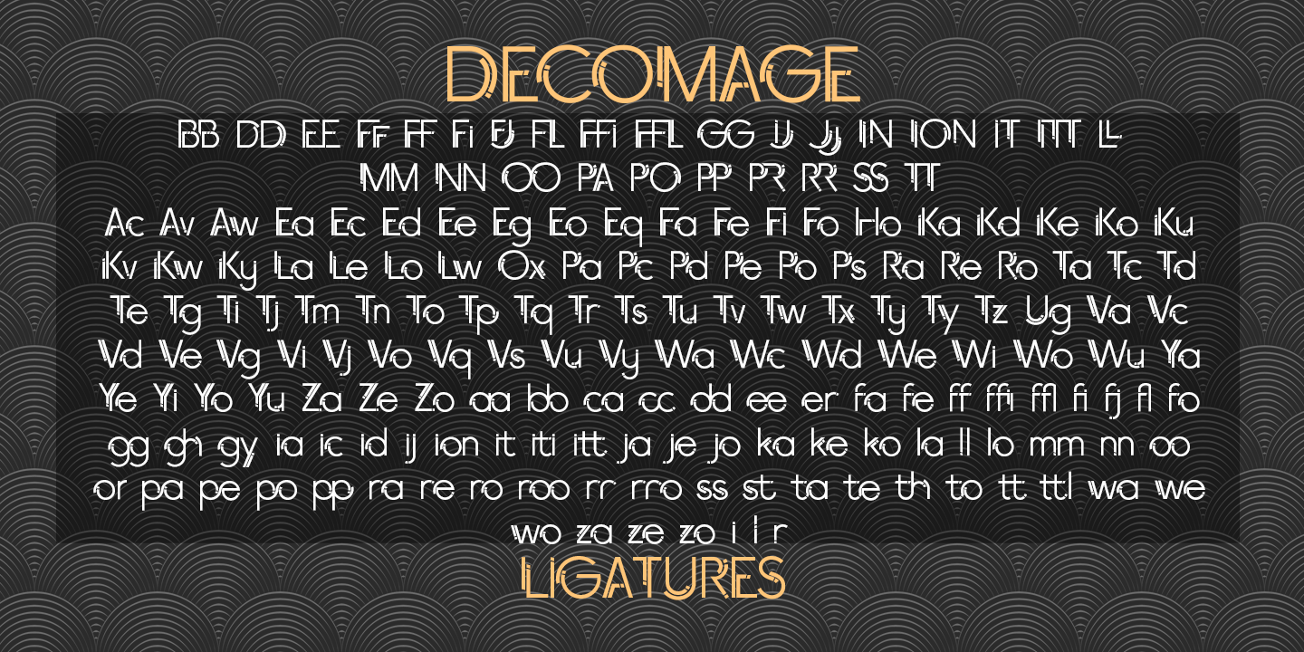Example font HS Decomage #3